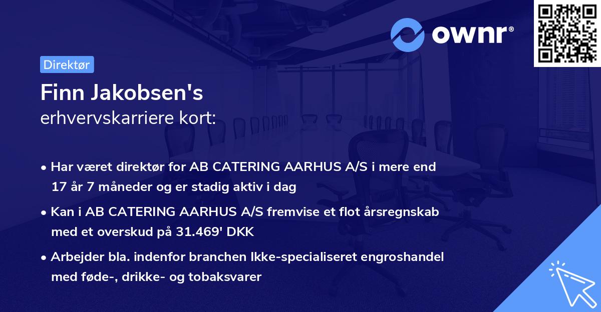 Finn Jakobsen's erhvervskarriere kort