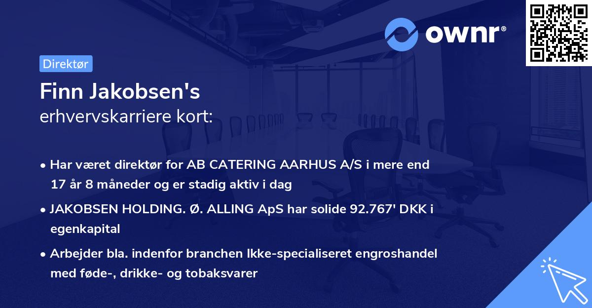 Finn Jakobsen's erhvervskarriere kort