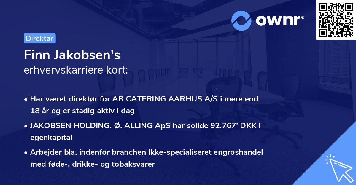 Finn Jakobsen's erhvervskarriere kort