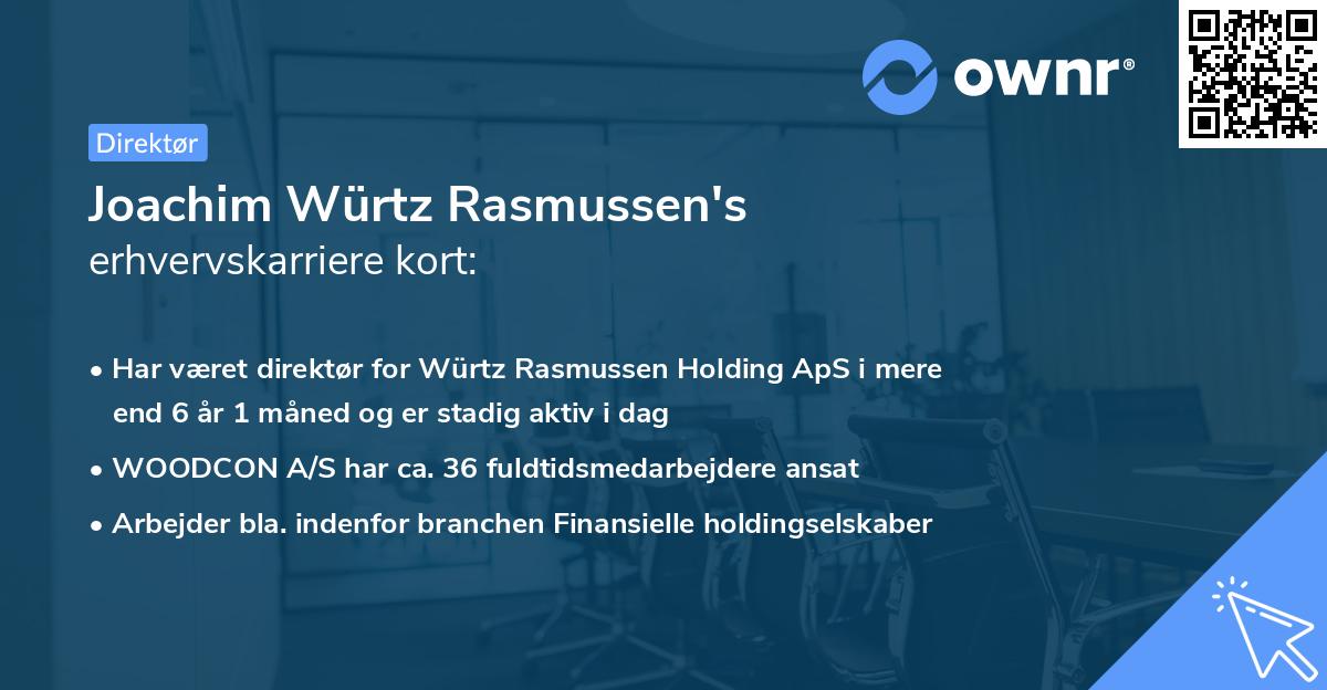 Joachim Würtz Rasmussen's erhvervskarriere kort