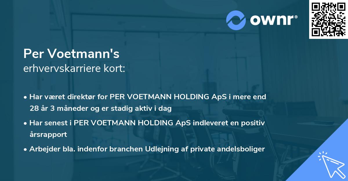Per Voetmann's erhvervskarriere kort