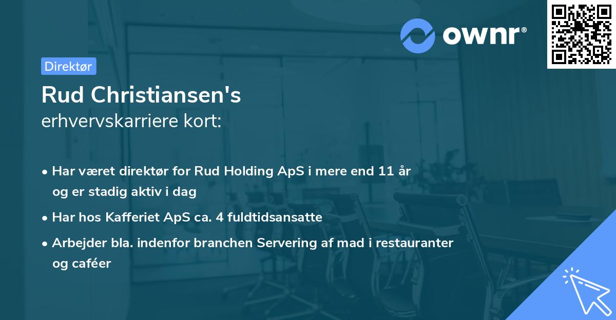 Rud Christiansen's erhvervskarriere kort