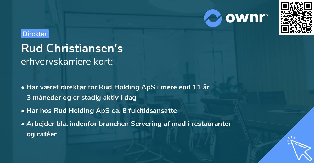 Rud Christiansen's erhvervskarriere kort