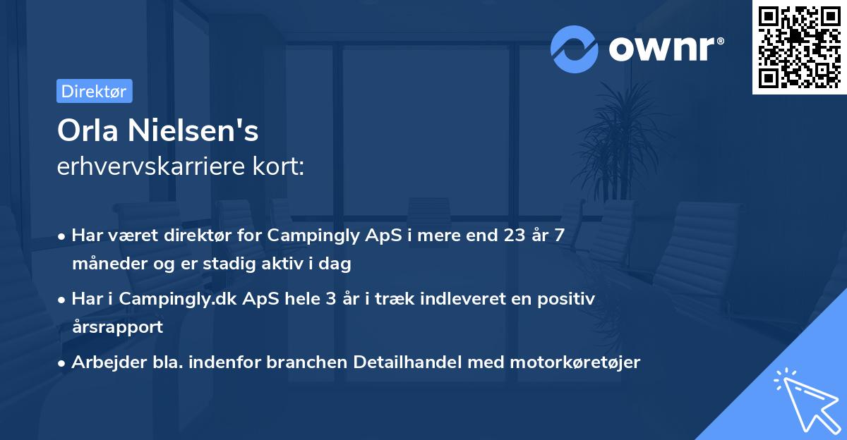Orla Nielsen's erhvervskarriere kort