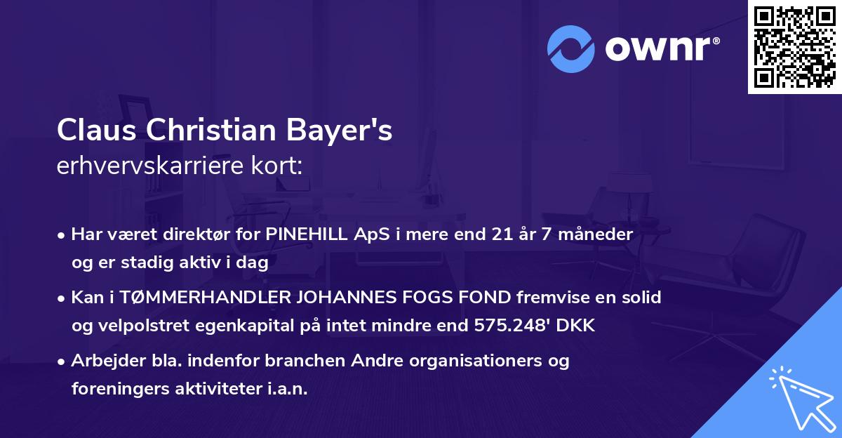 Claus Christian Bayer's erhvervskarriere kort