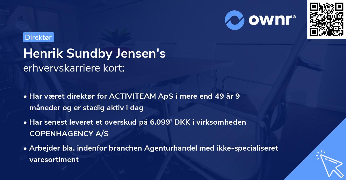 Henrik Sundby Jensen's erhvervskarriere kort