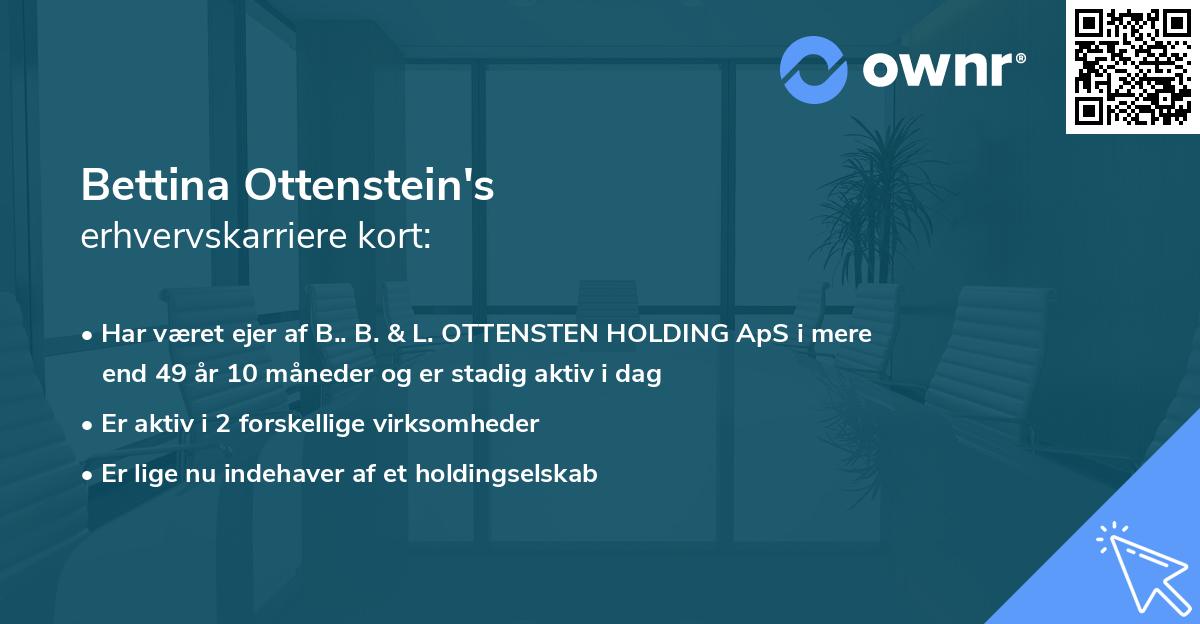 Bettina Ottenstein's erhvervskarriere kort