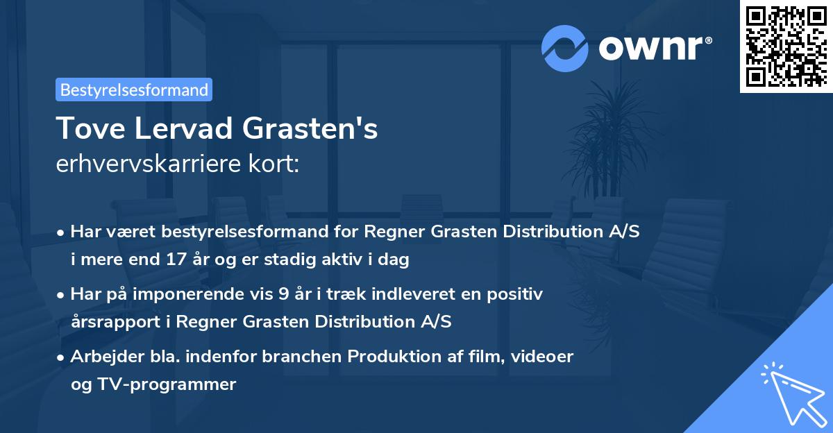 Tove Lervad Grasten's erhvervskarriere kort