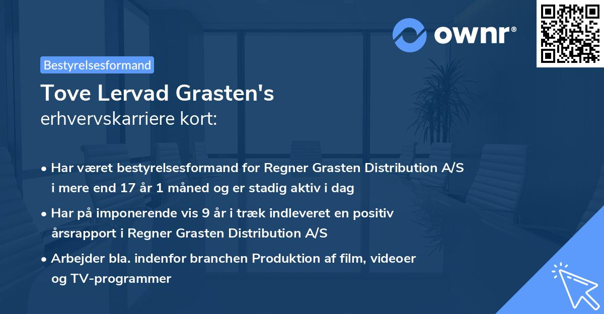 Tove Lervad Grasten's erhvervskarriere kort