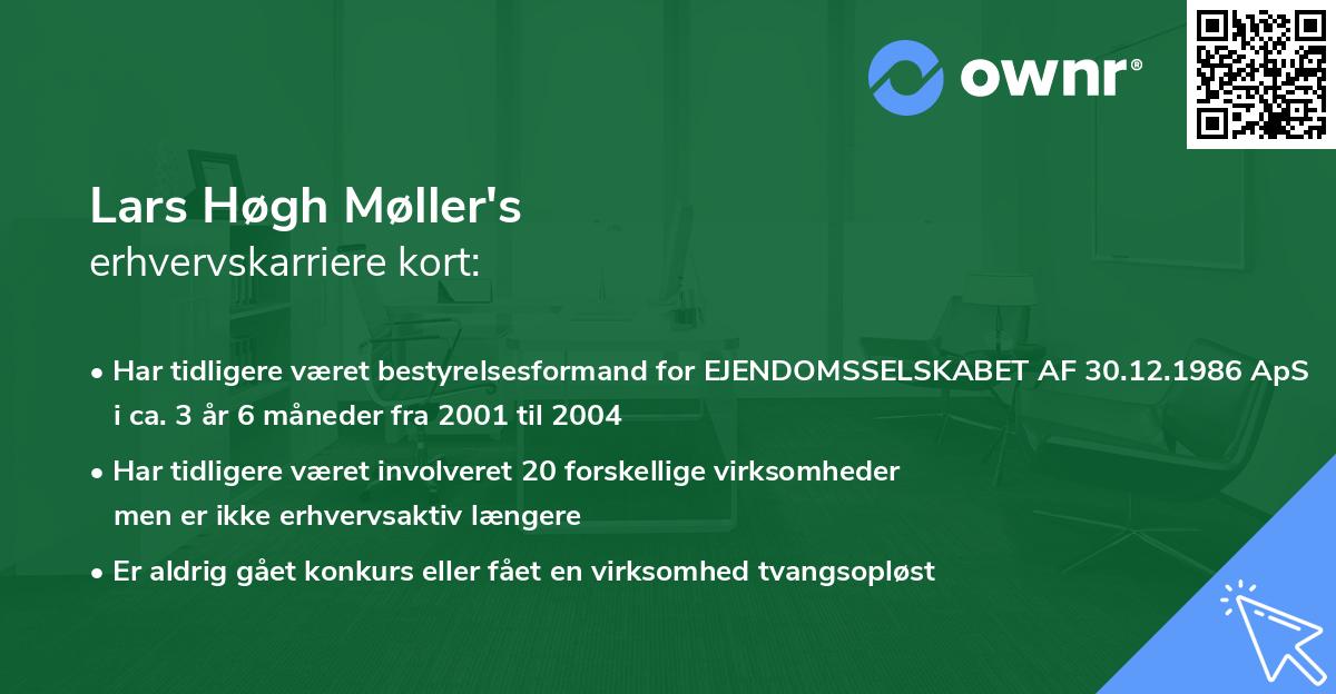 Lars Høgh Møller's erhvervskarriere kort