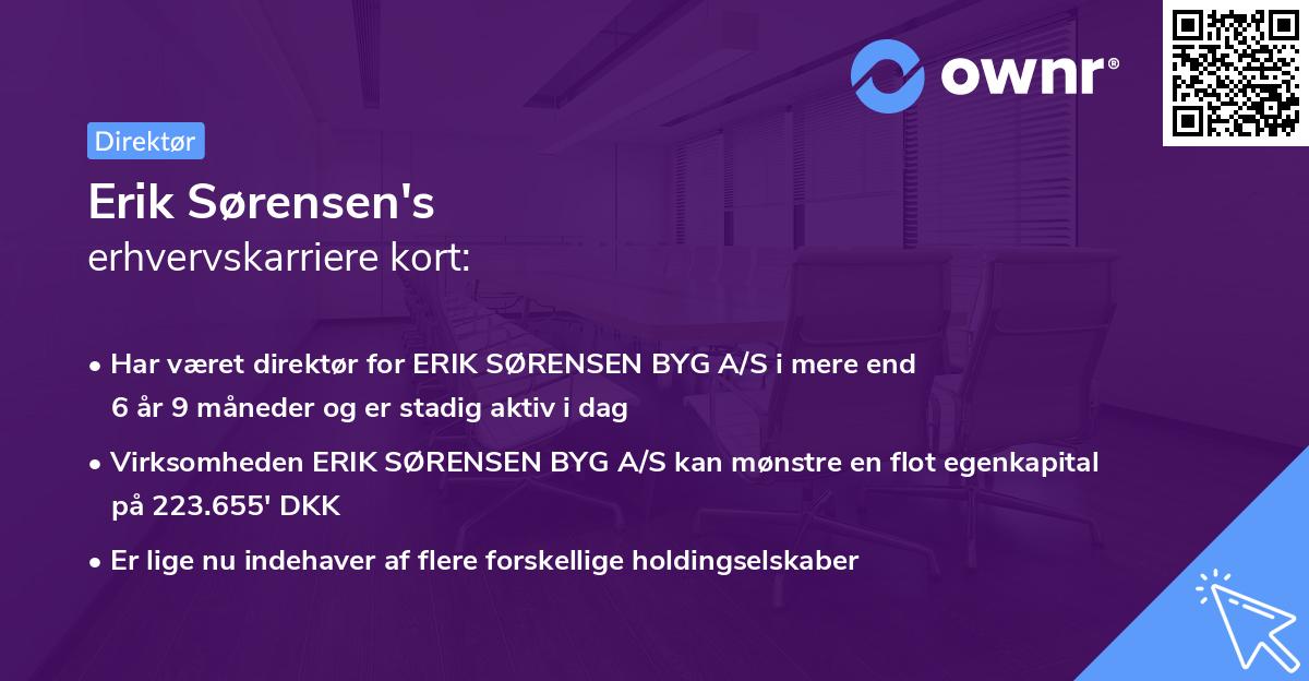 Erik Sørensen's erhvervskarriere kort