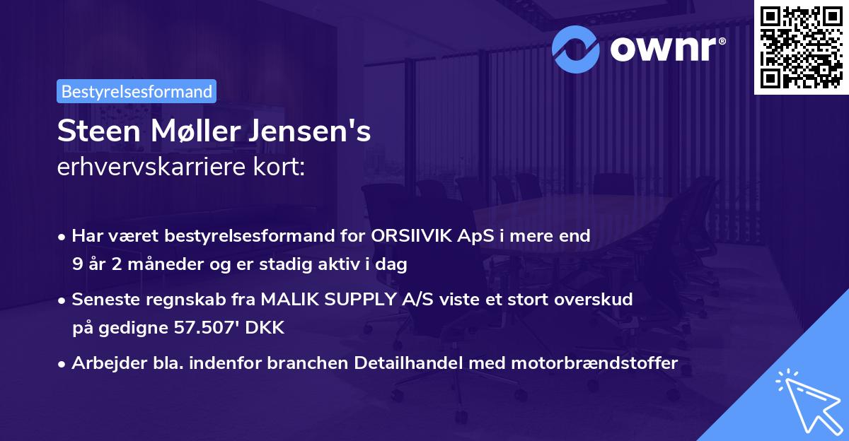 Steen Møller Jensen's erhvervskarriere kort
