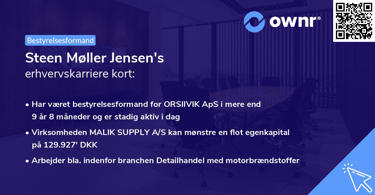 Steen Møller Jensen's erhvervskarriere kort