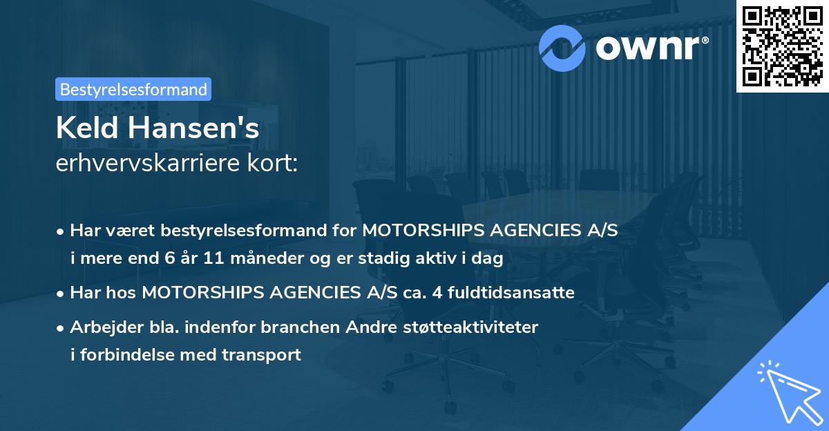 Keld Hansen's erhvervskarriere kort