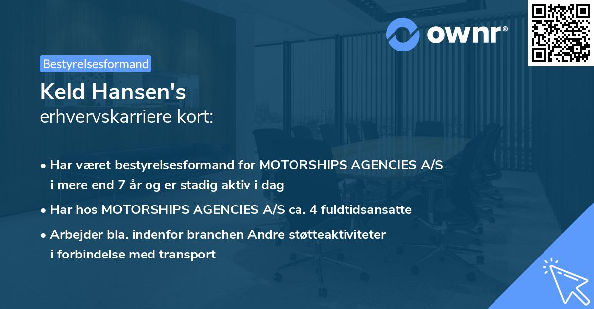 Keld Hansen's erhvervskarriere kort