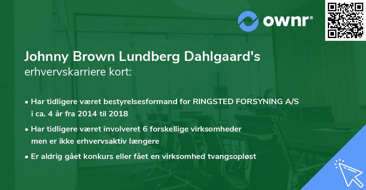 Johnny Brown Lundberg Dahlgaard's erhvervskarriere kort