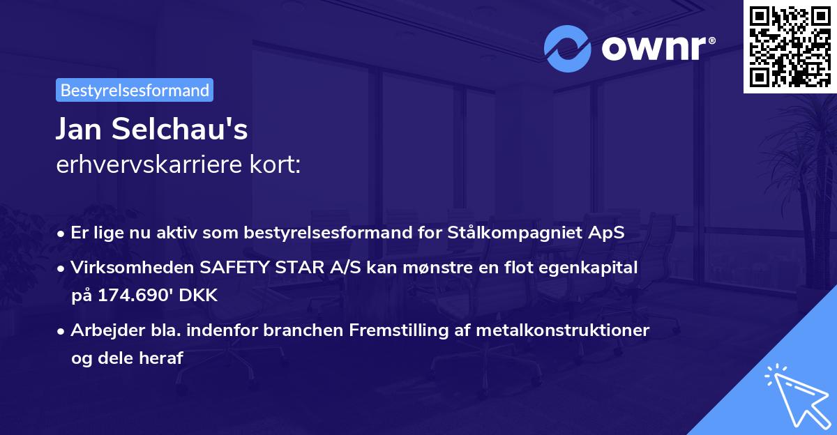 Jan Selchau's erhvervskarriere kort