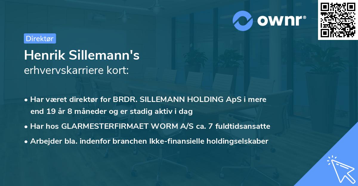 Henrik Sillemann's erhvervskarriere kort
