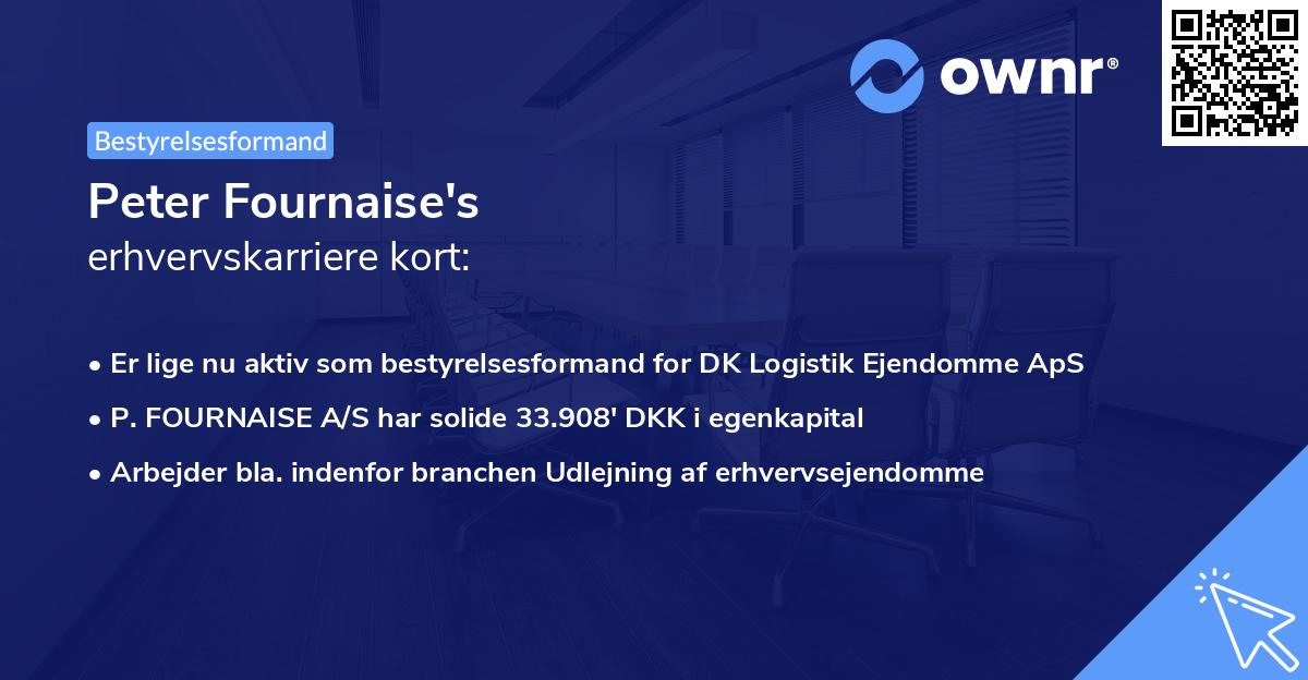 Peter Fournaise's erhvervskarriere kort