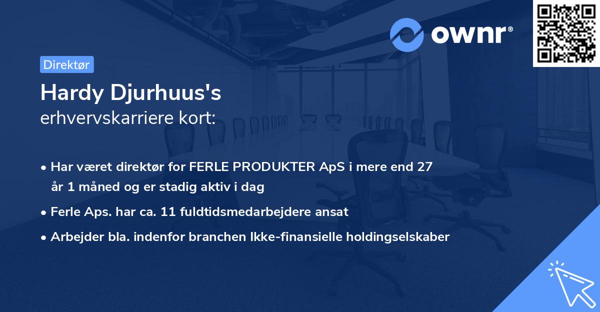 Hardy Djurhuus's erhvervskarriere kort