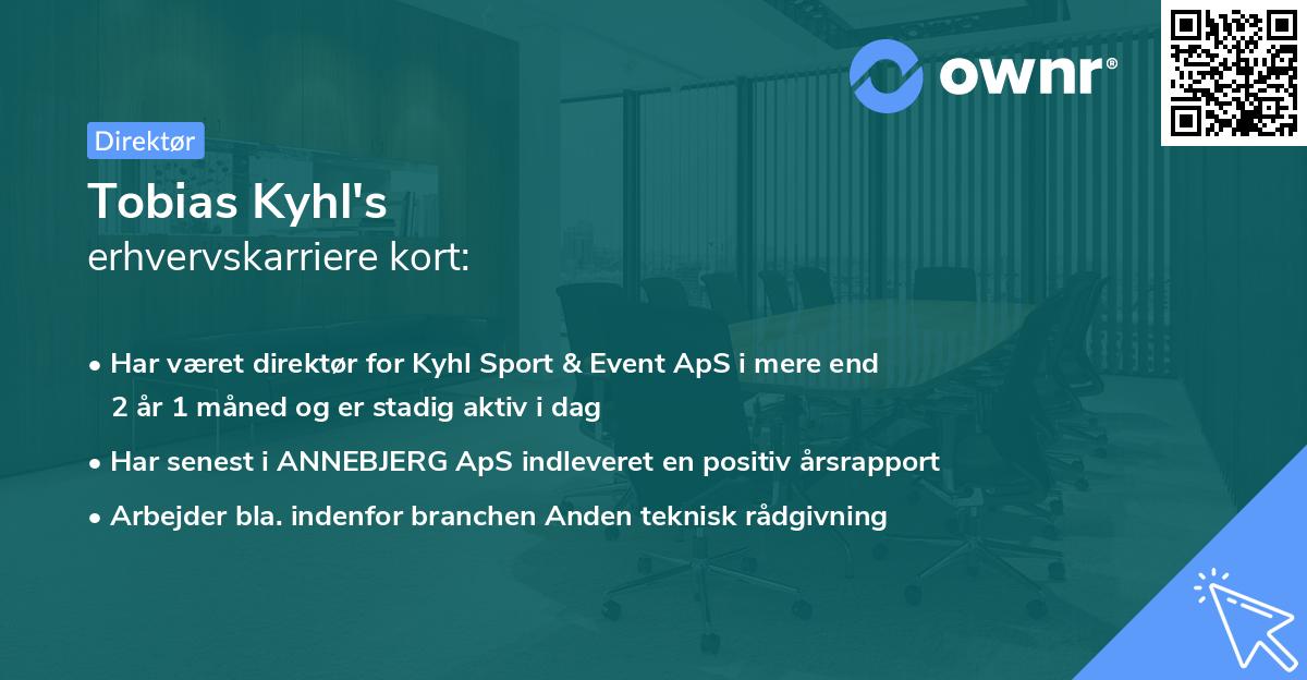 Tobias Kyhl's erhvervskarriere kort