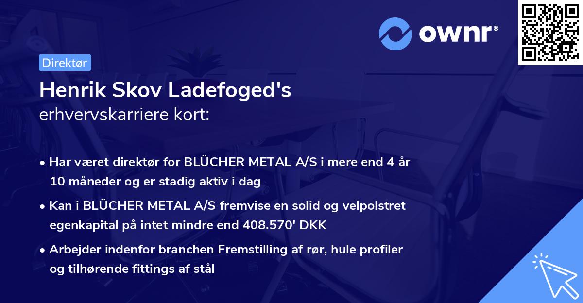 Henrik Skov Ladefoged's erhvervskarriere kort