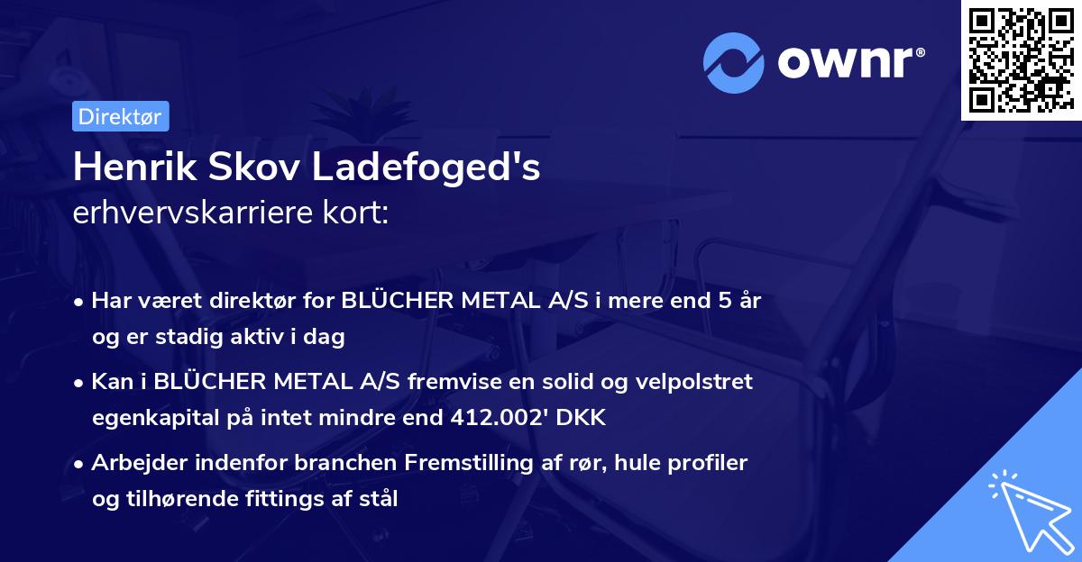Henrik Skov Ladefoged's erhvervskarriere kort