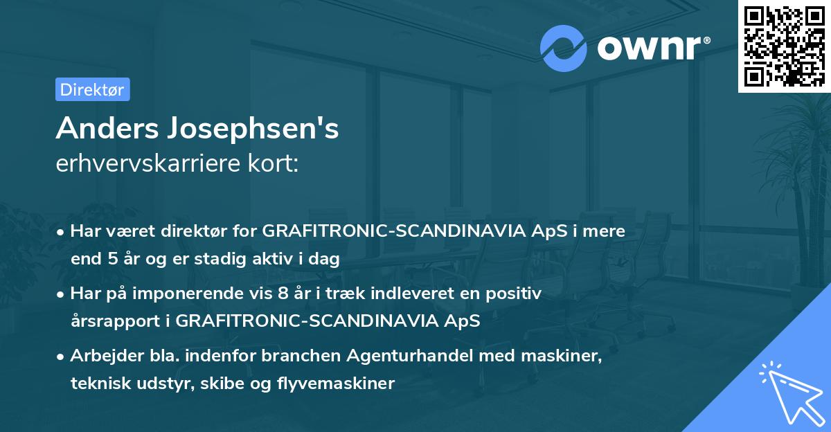Anders Josephsen's erhvervskarriere kort