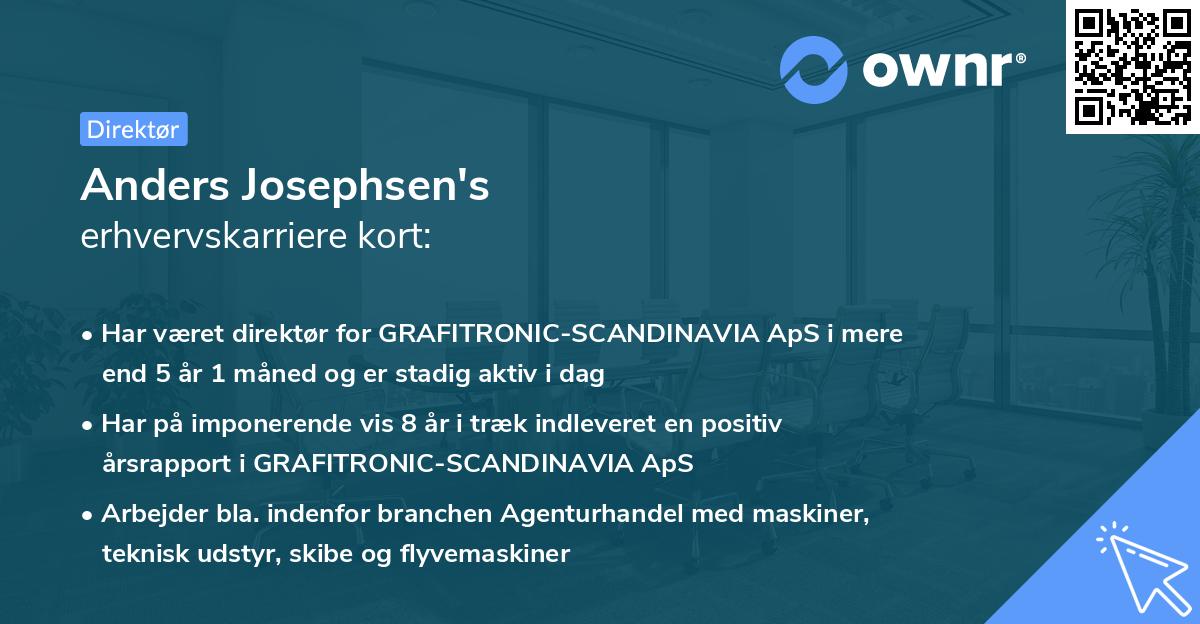 Anders Josephsen's erhvervskarriere kort