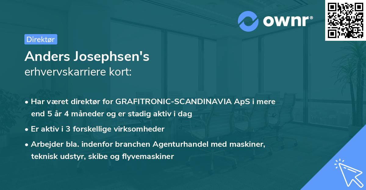 Anders Josephsen's erhvervskarriere kort