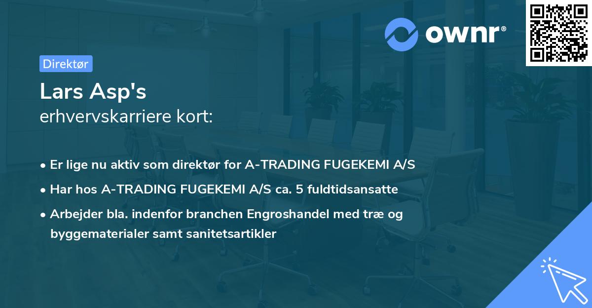 Lars Asp's erhvervskarriere kort