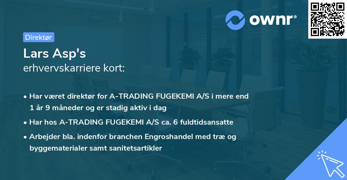 Lars Asp's erhvervskarriere kort