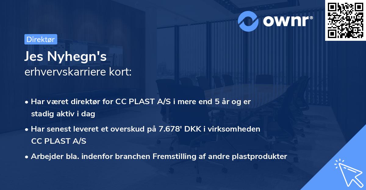 Jes Nyhegn's erhvervskarriere kort