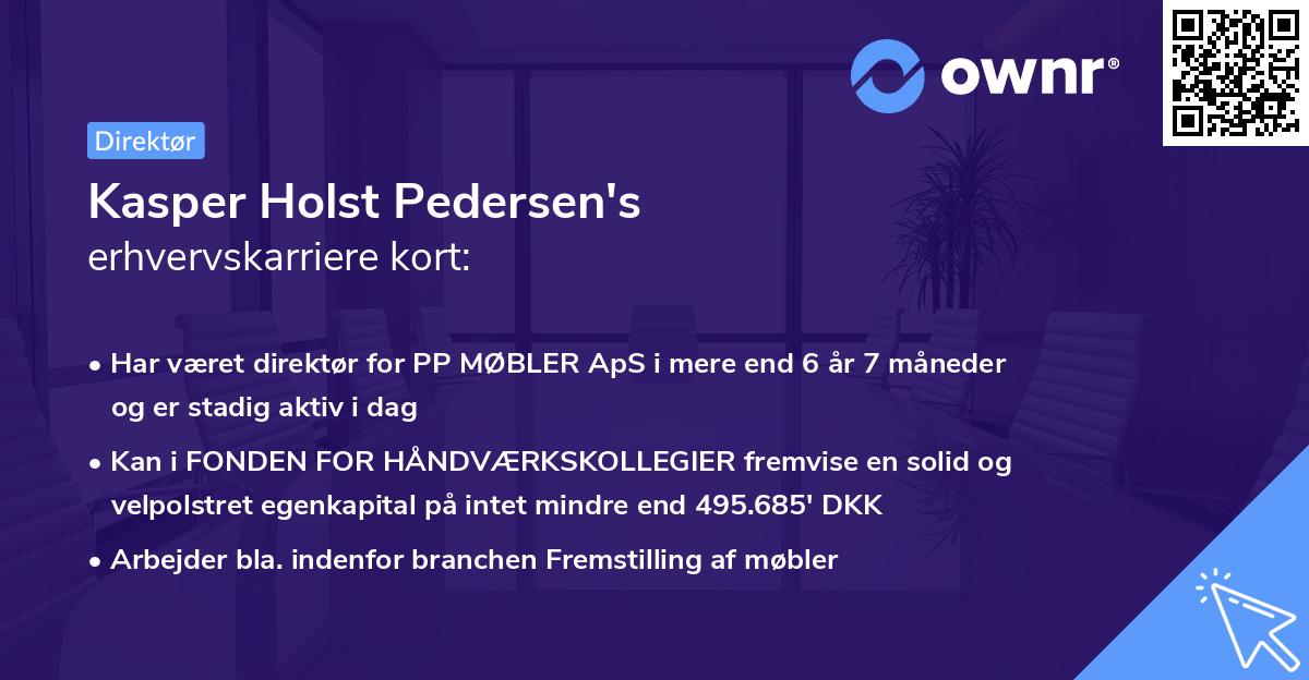 Kasper Holst Pedersen's erhvervskarriere kort