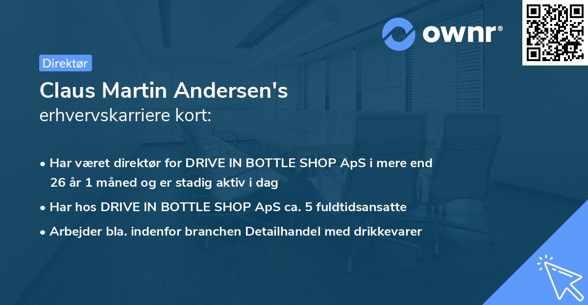 Claus Martin Andersen's erhvervskarriere kort