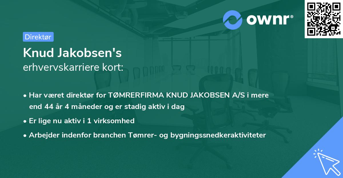 Knud Jakobsen's erhvervskarriere kort