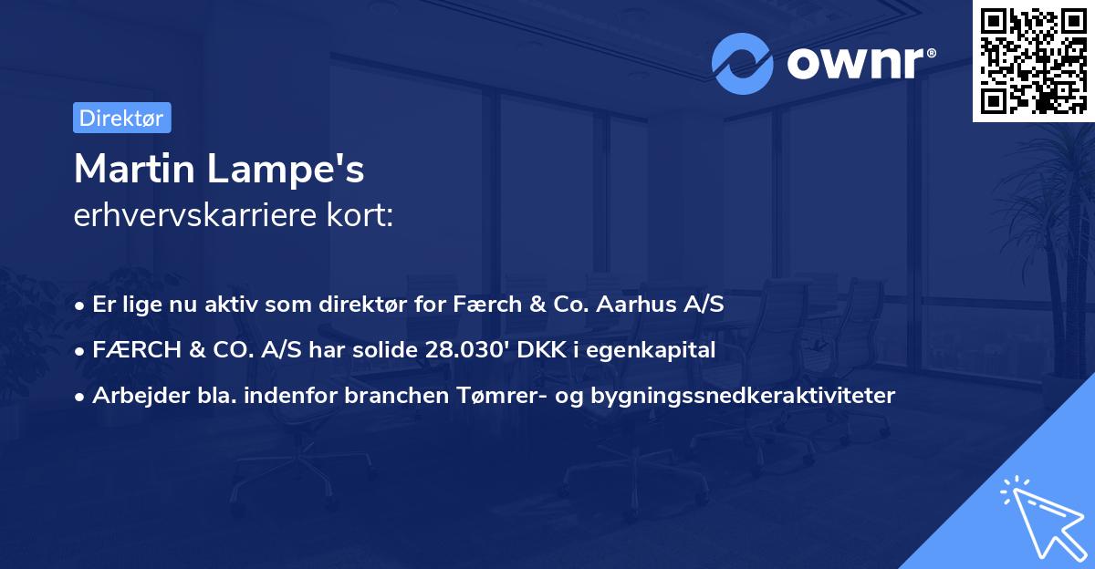 Martin Lampe's erhvervskarriere kort
