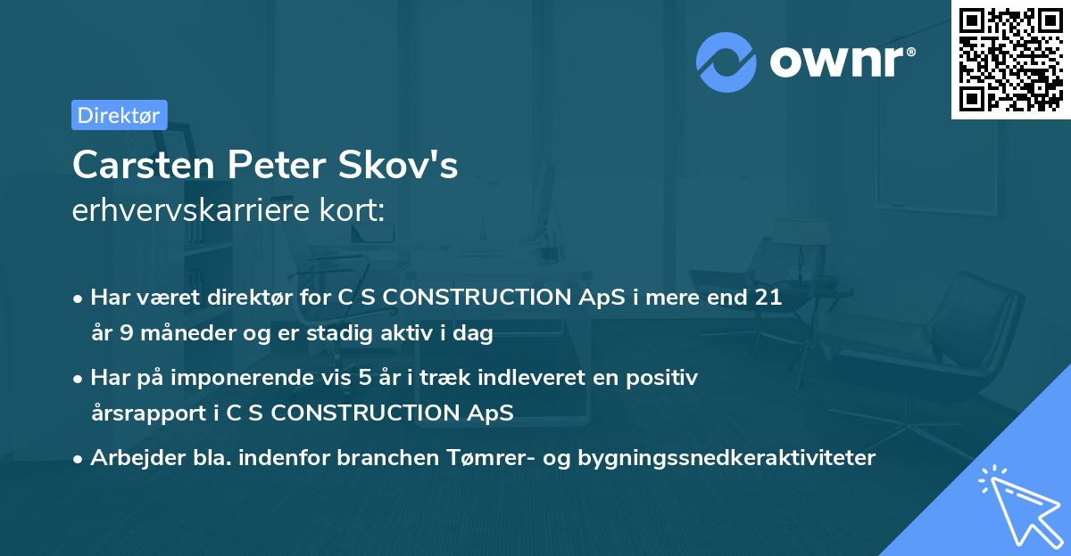 Carsten Peter Skov's erhvervskarriere kort