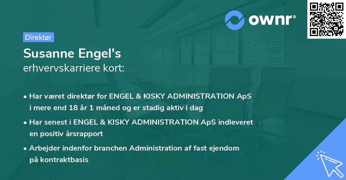 Susanne Engel's erhvervskarriere kort