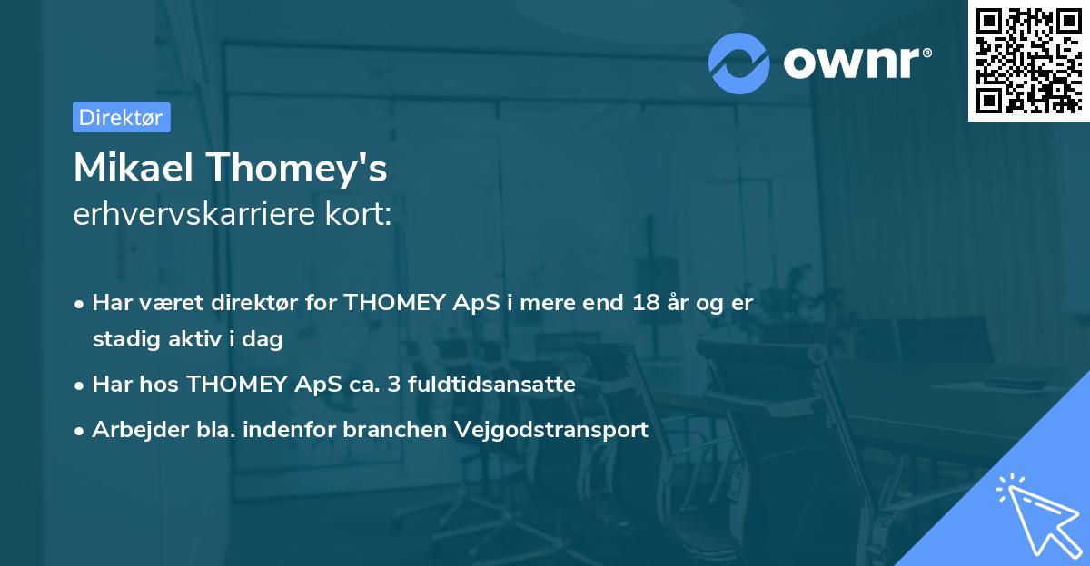 Mikael Thomey's erhvervskarriere kort