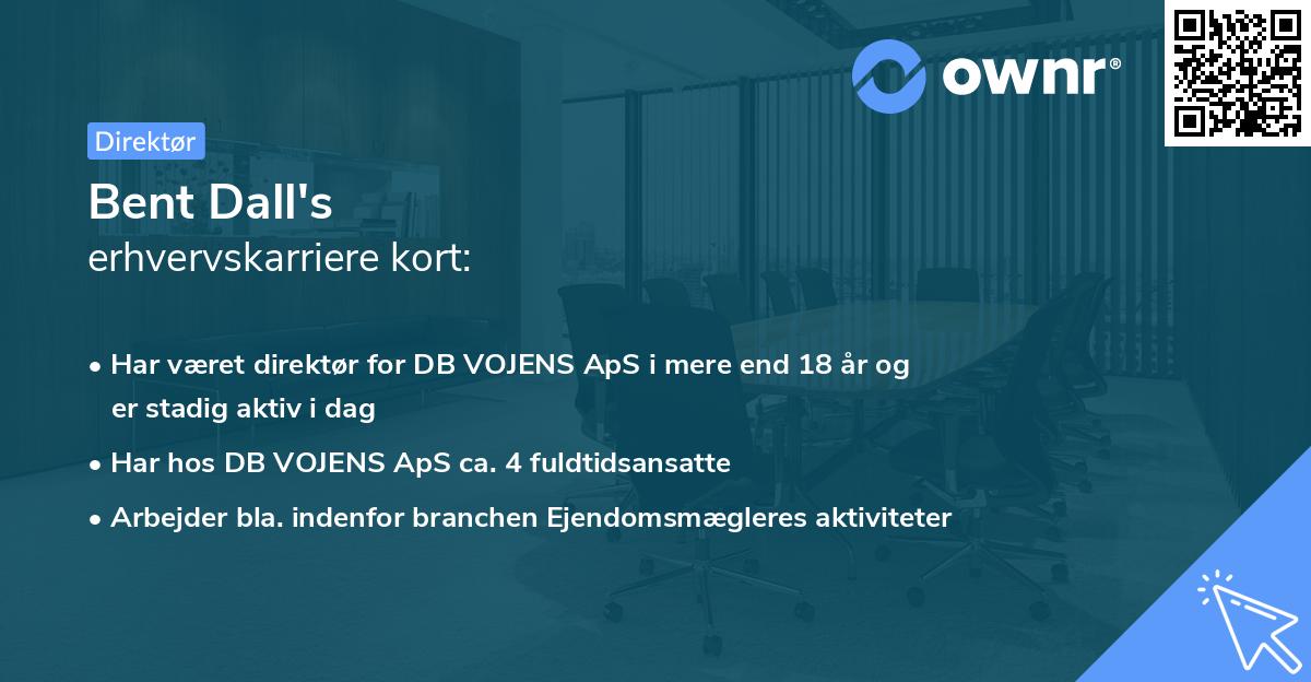Bent Dall's erhvervskarriere kort