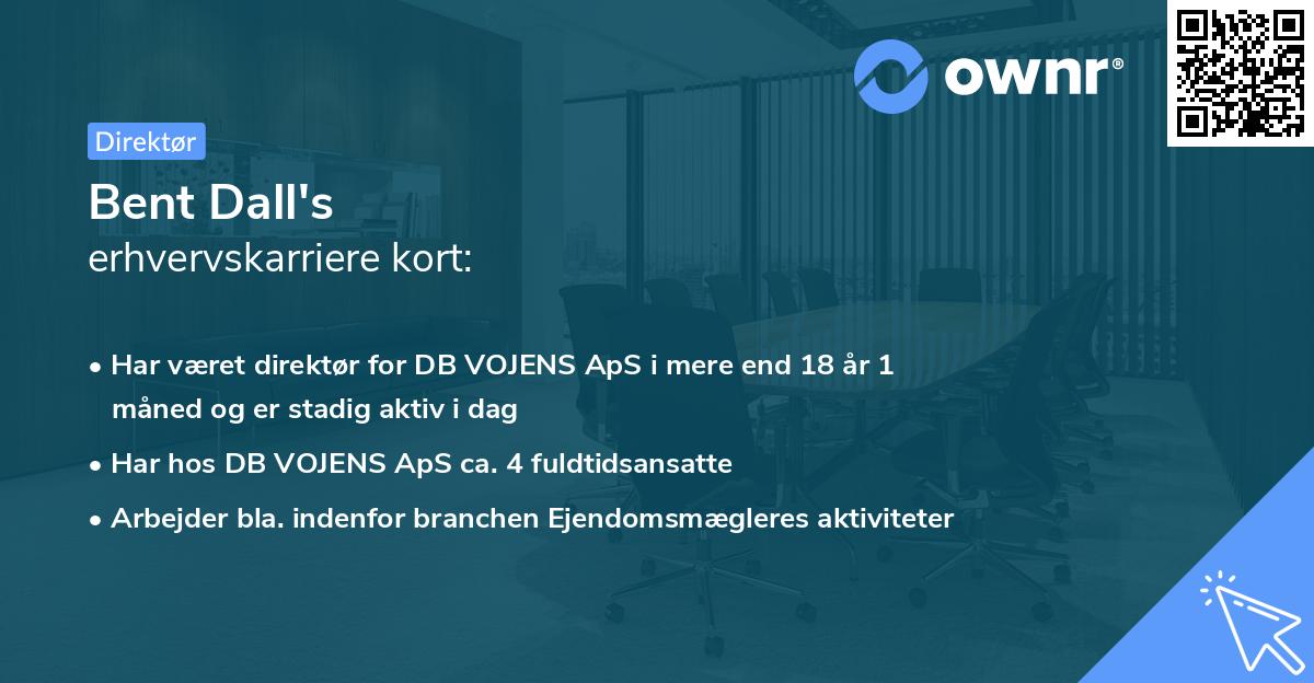 Bent Dall's erhvervskarriere kort