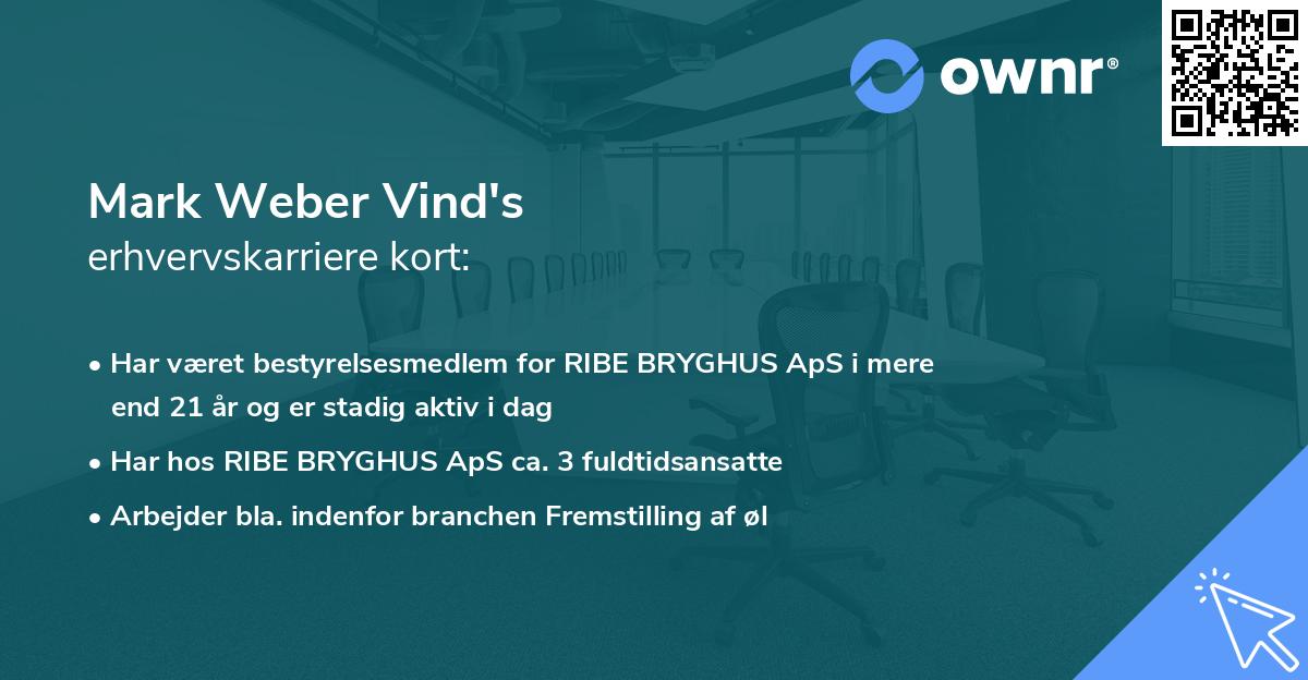 Mark Weber Vind's erhvervskarriere kort