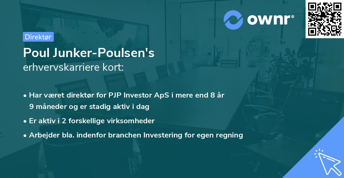 Poul Junker-Poulsen's erhvervskarriere kort