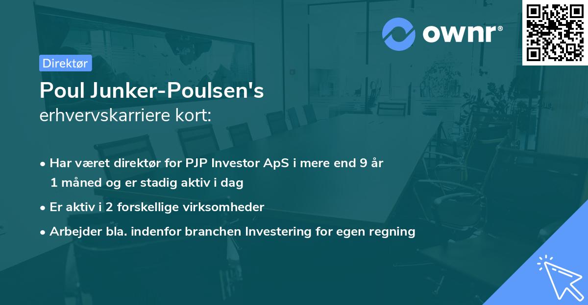 Poul Junker-Poulsen's erhvervskarriere kort