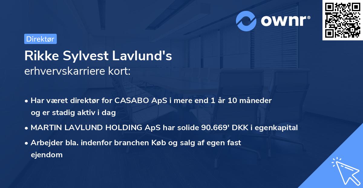 Rikke Sylvest Lavlund's erhvervskarriere kort