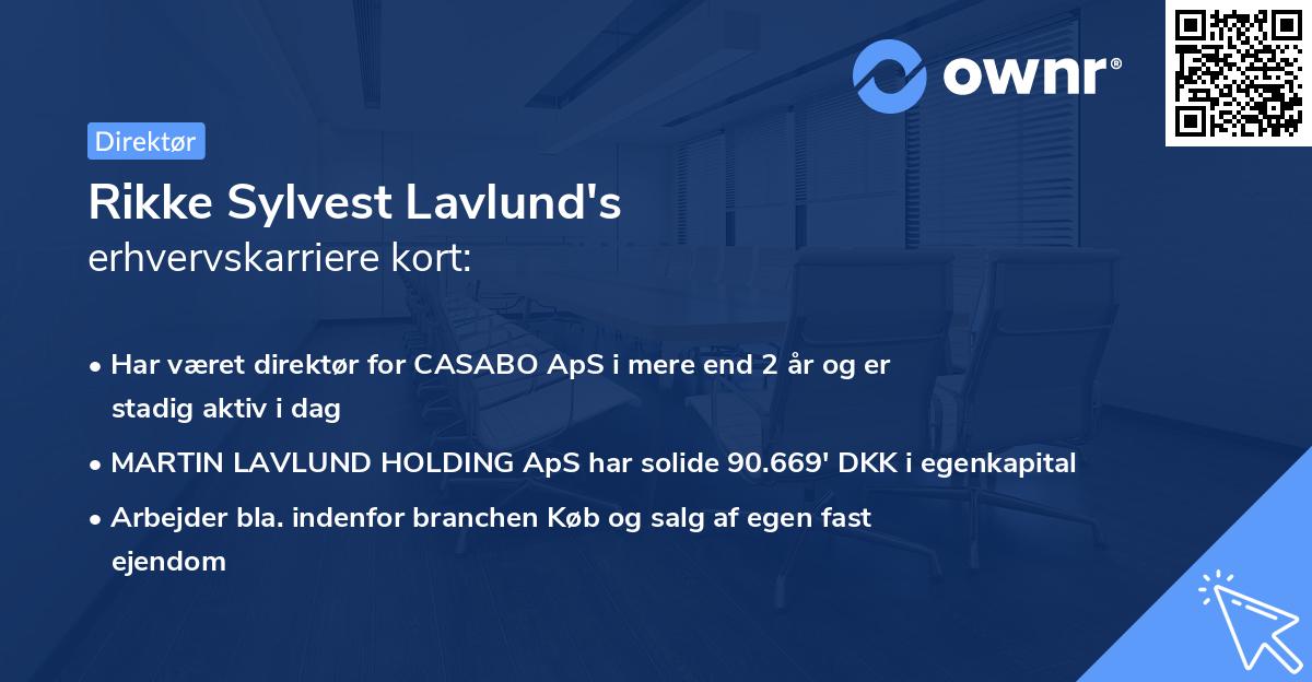 Rikke Sylvest Lavlund's erhvervskarriere kort