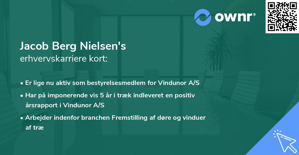 Jacob Berg Nielsen's erhvervskarriere kort