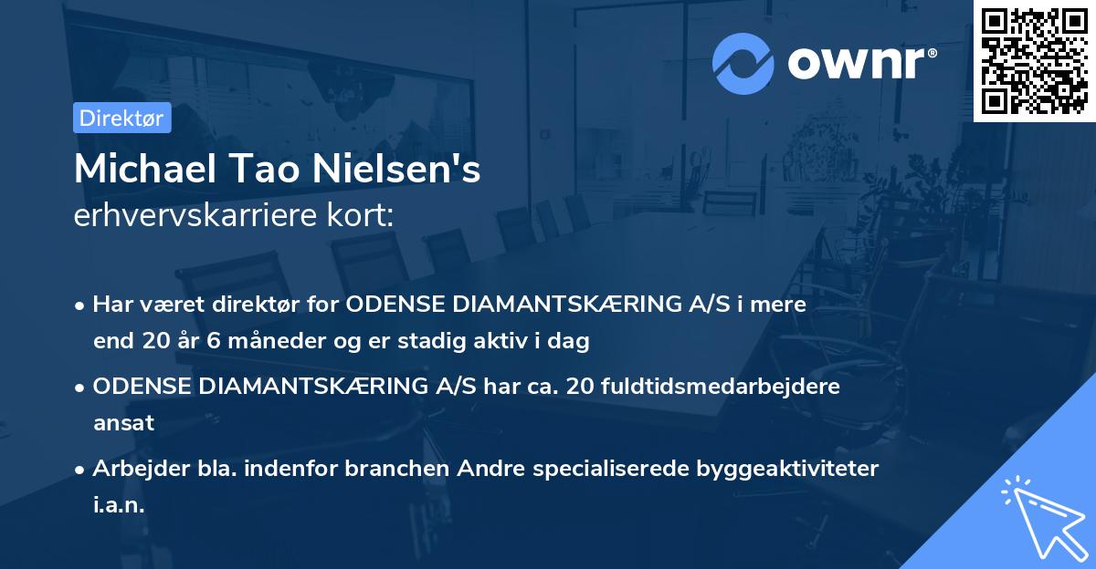 Michael Tao Nielsen's erhvervskarriere kort