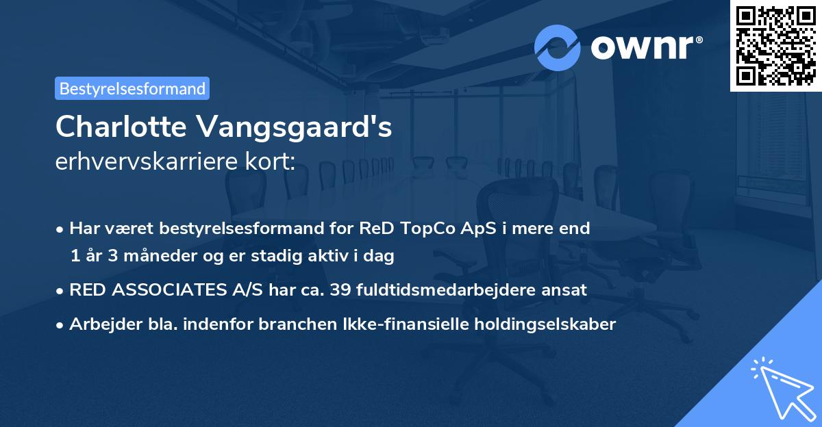 Charlotte Vangsgaard's erhvervskarriere kort
